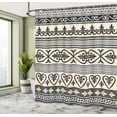 thumbnail image 5 of Ambesonne Ethnic Shower Curtain, Antique Leaves, 69"Wx84"L, Taupe Black Tan, 5 of 5