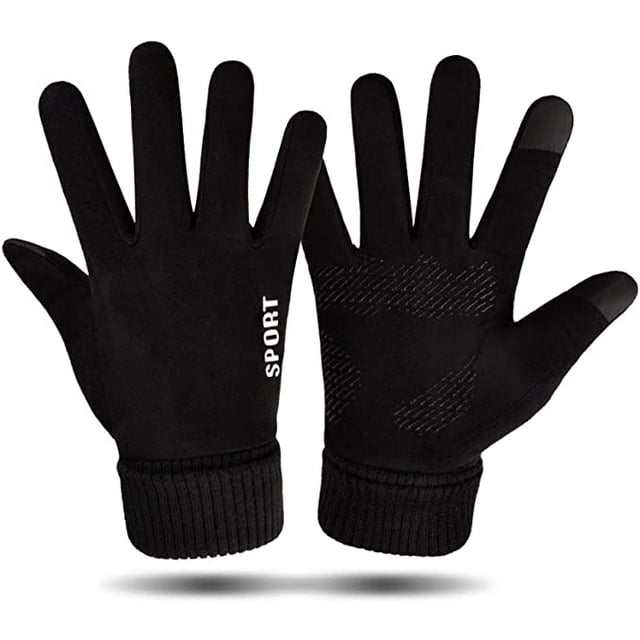 ZECATL Gants d'Hiver Hommes Femmes Écran Tactile Gants de Course Gants pour Temps Froid pour Conduite Sports Gants de Course (Uniforme yardage)