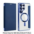 thumbnail image 3 of S25 Ultra Magnetic Leather Flip Case, Heavy Duty Shockproof Protection, Wireless Charging Support, Thin Portable Design, Anti-Fingerprint, Easy Clean, 3 of 9