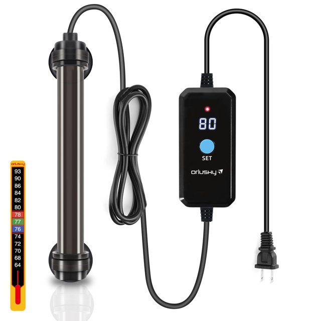 Calentador de acuario Orlushy sumergible de 50 W para tanque de 20-40 litros