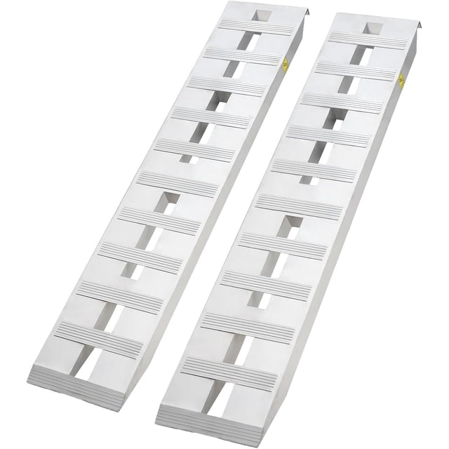 2Pcs 72 In x15 In Aluminum Trailer Ramps with Top Hook 6000 Lbs Heavy-Duty Non-Slip Tip-Proof for Truck ATV and Motorcycle Gloves Included