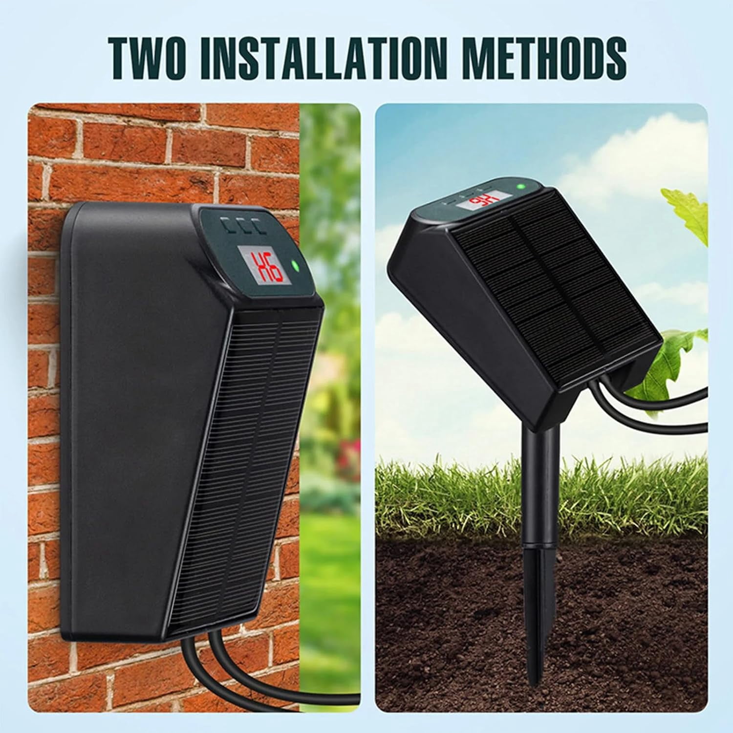 Solar Drip Irrigation System Kits with Time, USB Powe Auto Indoor Plant Watering Devices for 15 Potted Plants, with Anti-Siphoning Device