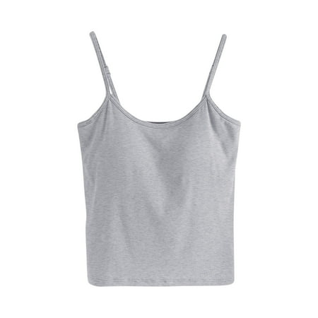 Save On Womens Model Self Bra Tank Tops Sexy Sleeveless Camisoles Pure Basic Camis Loungewear No Underwire Support Push-Up Strapless T-Shirt Bra Workout Sports Padded Underwear