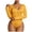 ☪143-Yellow, variant on Nuoqisi Long Sleeve Bodysuit for Women Crew Neck Body Suits Zip Up Design Tummy Control Bodysuit Shirts 2026