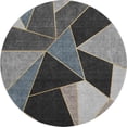 thumbnail image 2 of Addison Rugs Mayfield Washable Transitional Geometric Blue Round Rug, 8' x 8', 2 of 5