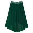 thumbnail image 4 of Zaldita Kids Girls Long Sheer Ballet Dance Skirt Shiny Elastic Waist Lyrical Dance Maxi Skirt Ballerina Dancewear Green 16, 4 of 6
