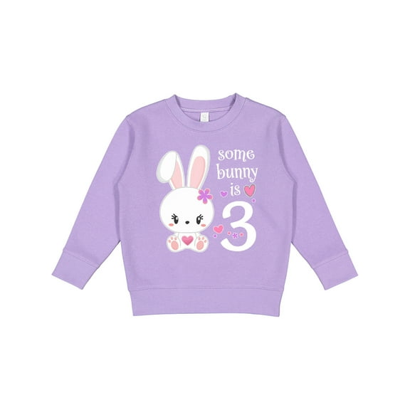 Inktastic Somebunny is Three-third Birthday Bunny Toddler Sweatshirt