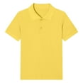 thumbnail image 3 of Loopsun Kids Collared Short Sleeve Shirts, Toddler Kids Casual Comfortable Solid Collared Short Sleeve Tshirts Top Yellow, 8-9 Years, 3 of 4
