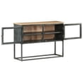 thumbnail image 3 of vidaXL Sideboard Gray 39.4"x11.8"x27.6" Solid Acacia Wood, 3 of 7