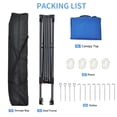 thumbnail image 6 of Outdoor Basic 10'x10' Pop Up Canopy Tent, Instant Portable Gazebo with UV & Waterproof Protection for Beach, Camping, Parties & Tailgating,Blue, 6 of 8