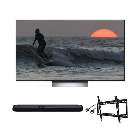 LG OLED77G3PUA OLED TV 4K Smart TV with Yamaha YAS109 Soundbar, Universal Wall Mount, HDMI Cable Authorized Dealer