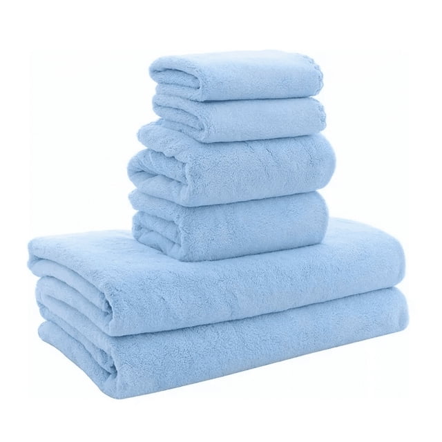 Juego De Toallas Baño Para Hotel Piscina Spa Playa 6pzs Azul
