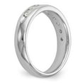 thumbnail image 6 of 14K White Gold Ring Band Wedding Diamond Round 9-Stone Channel , Size 9, 6 of 7