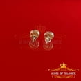 thumbnail image 6 of King of Bling's 0.15ct Diamond Silver Yellow Hip Hop Men's & Women's Yin And Yung Round Earrings, 6 of 12