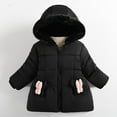 thumbnail image 2 of Favoffer Toddler Kids Color Block Coat Padded Hoodie Fall Parka Puffer Jacket Zip-Up Long Sleeve Winter Warm Outwear for Daily Sports Vacation 3-8Y, 2 of 9