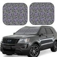 thumbnail image 2 of Daiia Purple Butterflies 2PCS Car Windshield Sun Shade, Foldable Sun Shield for Car Front Window, Auto Sun Blocker Visor Protector Universal for Truck SUV Pickup-Large, 2 of 7