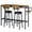 Rustic Brown and Black with Rack, variant on UHOMEPRO 5 Piece Dining Table Set, Wooden Kitchen Table Set for 4, Farmhouse Dining Room Table Set with 4 Fabric Upholstered Chairs, Kitchen Table Sets with Chairs for Nook Dining Room, Natural+Beige