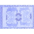 thumbnail image 1 of Ahgly Company Machine Washable Indoor Rectangle Abstract Blue Modern Area Rugs, 2' x 4', 1 of 4