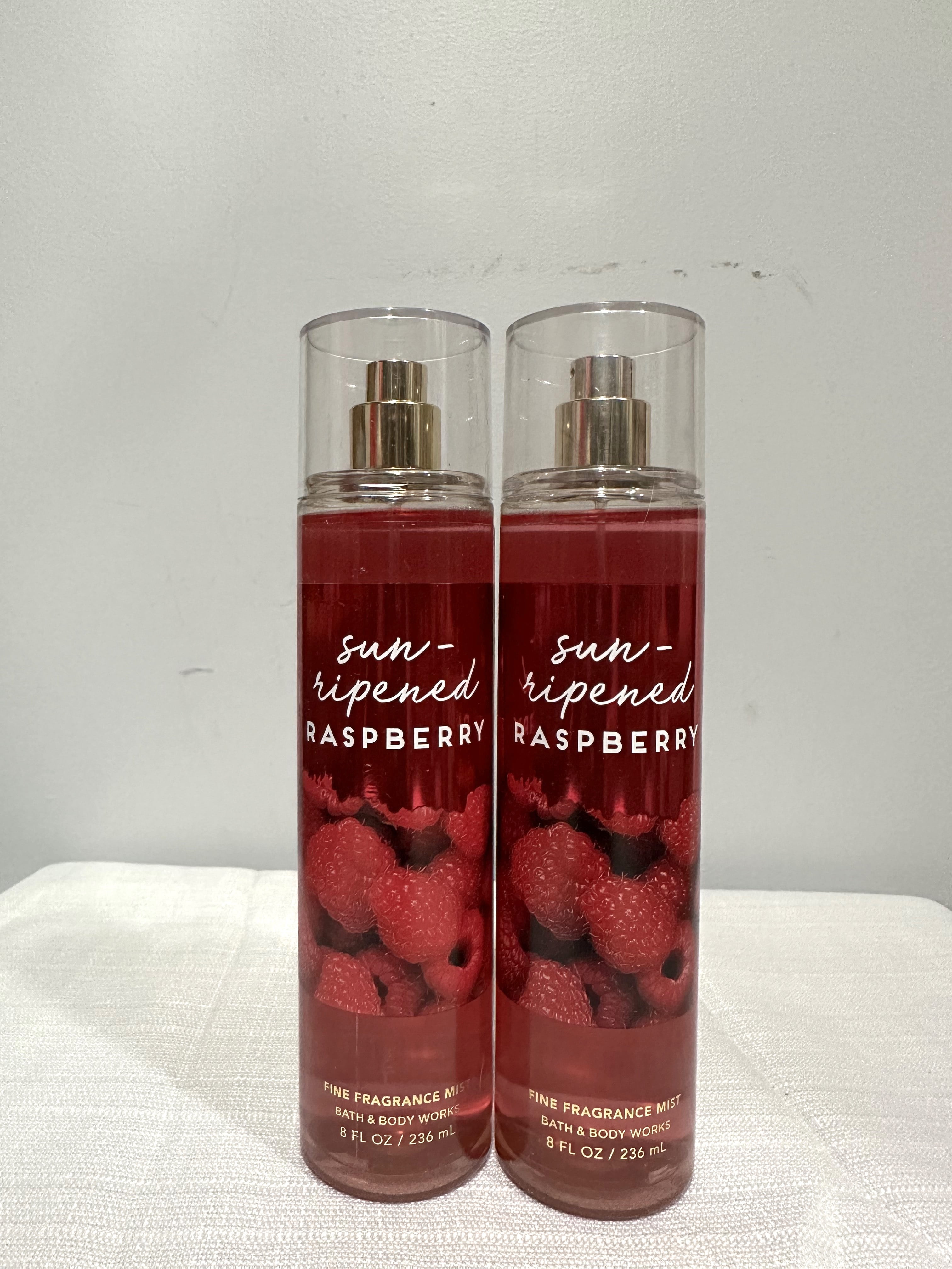 Bath & Body Works Sun-Ripened Raspberry Fine Fragrance Mist 8 fl oz Lot of  2 