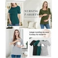 thumbnail image 5 of Women's Maternity Nursing Tops Clothes Breastfeeding T-Shirts 3-Pack, 5 of 8