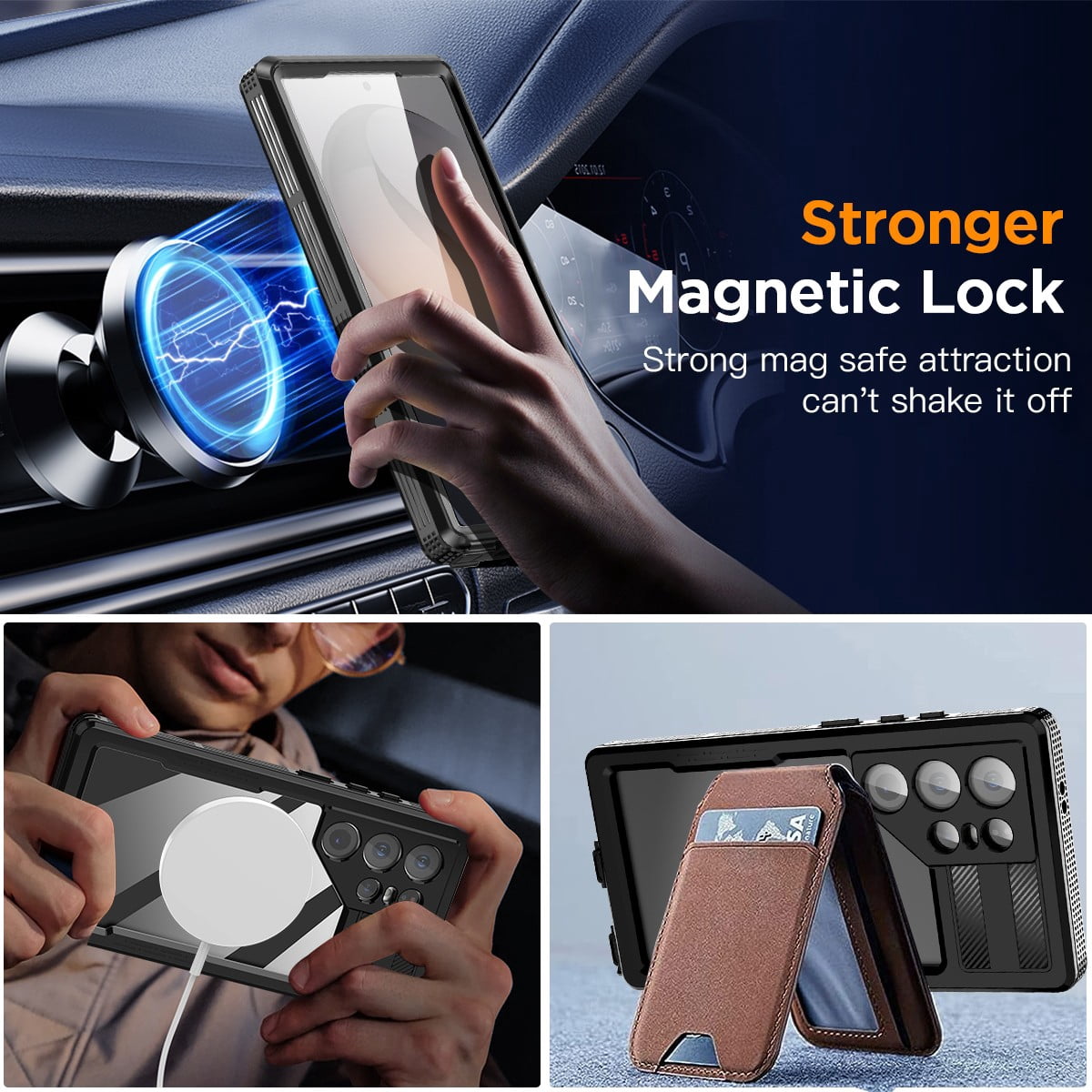 AICase Waterproof Case Cover for Samsung Galaxy S26 Ultra, IP68 Waterproof Full Body Protective Shockproof Case with Build in Screen Protector Anti-Scratch Cell Phone Case,Black