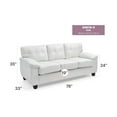 thumbnail image 2 of Glory Furniture Gallant Faux Leather Sofa in White, 2 of 6