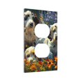 thumbnail image 6 of Zufioo Sunflower Field Spotted Dog Print Switch Wall Plate, Dustproof and Heat-resistant Decorative Wall Switch Cover, Suitable for Residential and Commercial Areas-Mid-size, 6 of 8