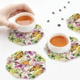 thumbnail image 4 of Leather Coasters with Heat-resistant for Drinks, Butterflies2 -标题2 Octagon, 4 of 5