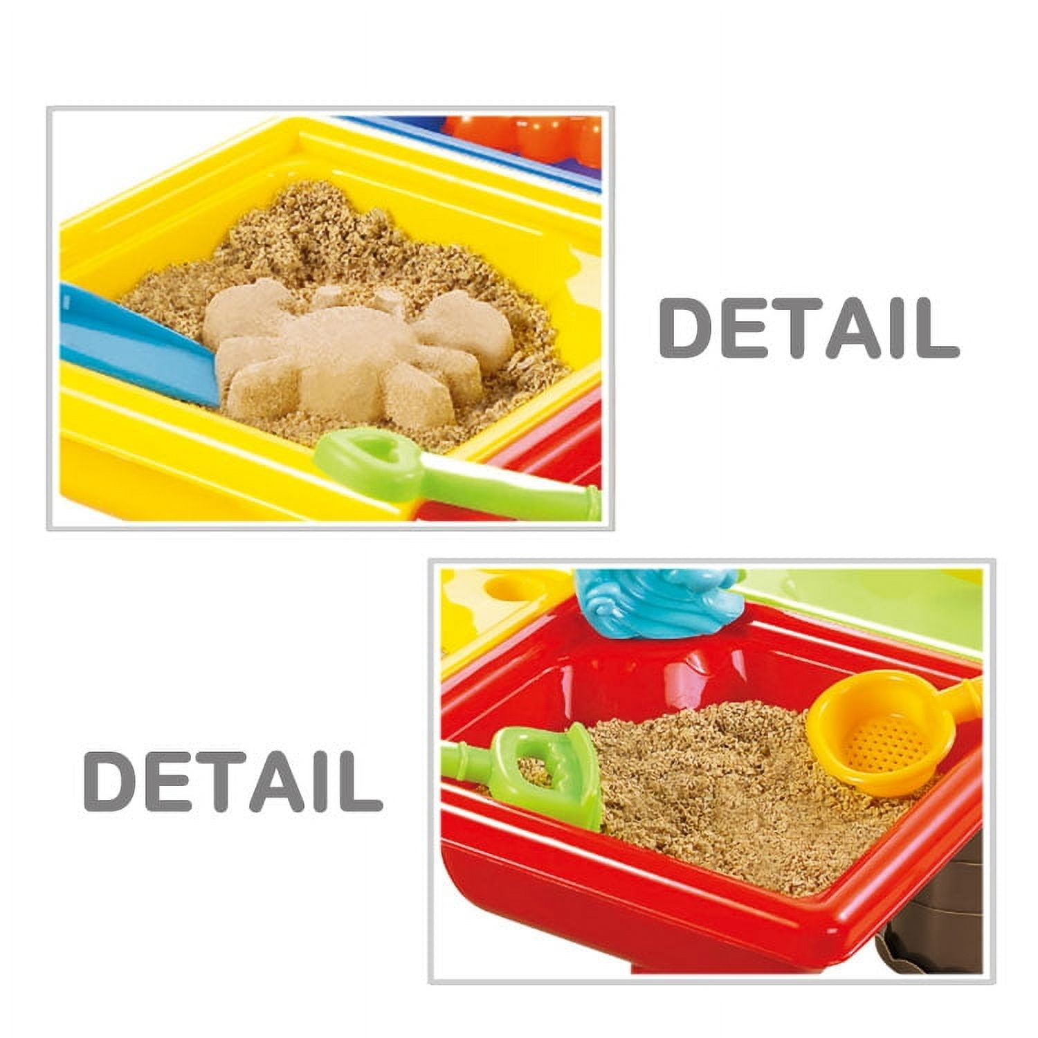Sand and Water Table for Kids with 25PCS Accessories, Beach Outdoor Play Set Toddler by Mundo Toys