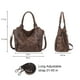 thumbnail image 3 of Bolso Hobo CLUCI de piel vegana color café oscuro para mujer, 3 of 7