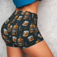 thumbnail image 5 of Yiaed Cigar Print Women's Athletic Shorts Running Shorts Sporty Short High Waisted Elastic Workout Shorts for Yoga Gym Running & Sports -Large, 5 of 8