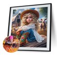 thumbnail image 3 of Kit Con Forma Especial Parcial 5D DIY Niña 30x30cm, 3 of 7