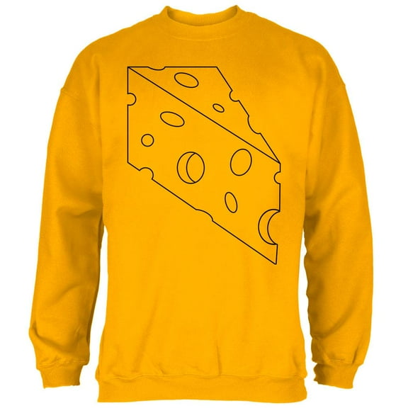 Halloween Swiss Cheese Food Costume Mens Sweatshirt Gold SM