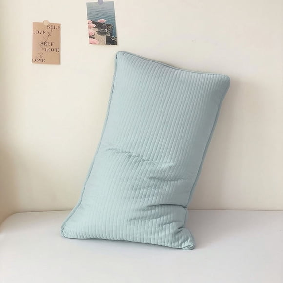 Namzi 1Pcs Taie d'Oreiller Rembourrée en Coton Uni Simple n'Est Pas Simple, Taie d'Oreiller en Coton de Haute Qualité, Laissez Dormir Plus à l'Aise 18.9x29.13 Pouces(Vert)