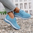 thumbnail image 4 of Domzle 2026 Orthopedic Shoes for Women Arch Support Non Slip Slip on Running Shoes Breathable Knitted Mesh Stretch Hiking Shoes Soft Shoes Blue, 4 of 7