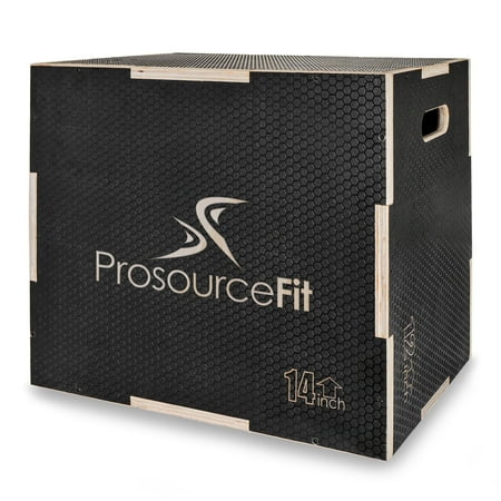 ProsourceFit 3-in-1 Wood Plyometric Jump Box for Cross-Training Agility