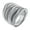 Silver, variant on Women Stainless Steel Personality Cool Pipe Cut 27mm Wavy Shaped Folds Pattern Biker Ring Comfort Fit Wedding Band Silver Size 6
