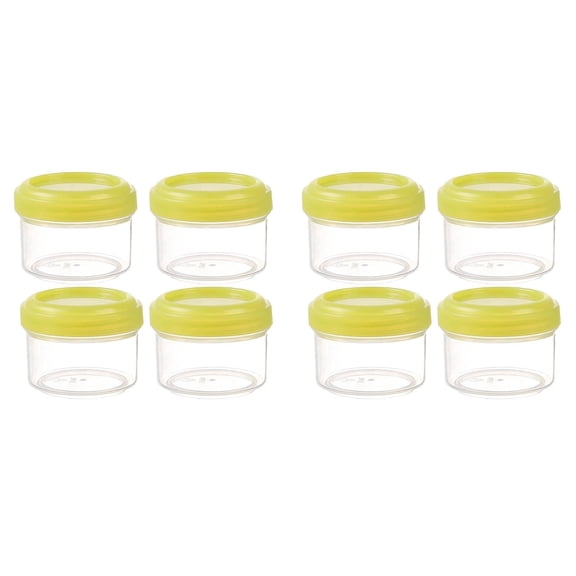 COURAGEDG 8PCS Mini Clear Jars With Leakproof Lids Round Clear Container 35ml Refillable Storage Containers For Home And Kitchen Organizing 2PCS Lettuce Container Bear Proof Container