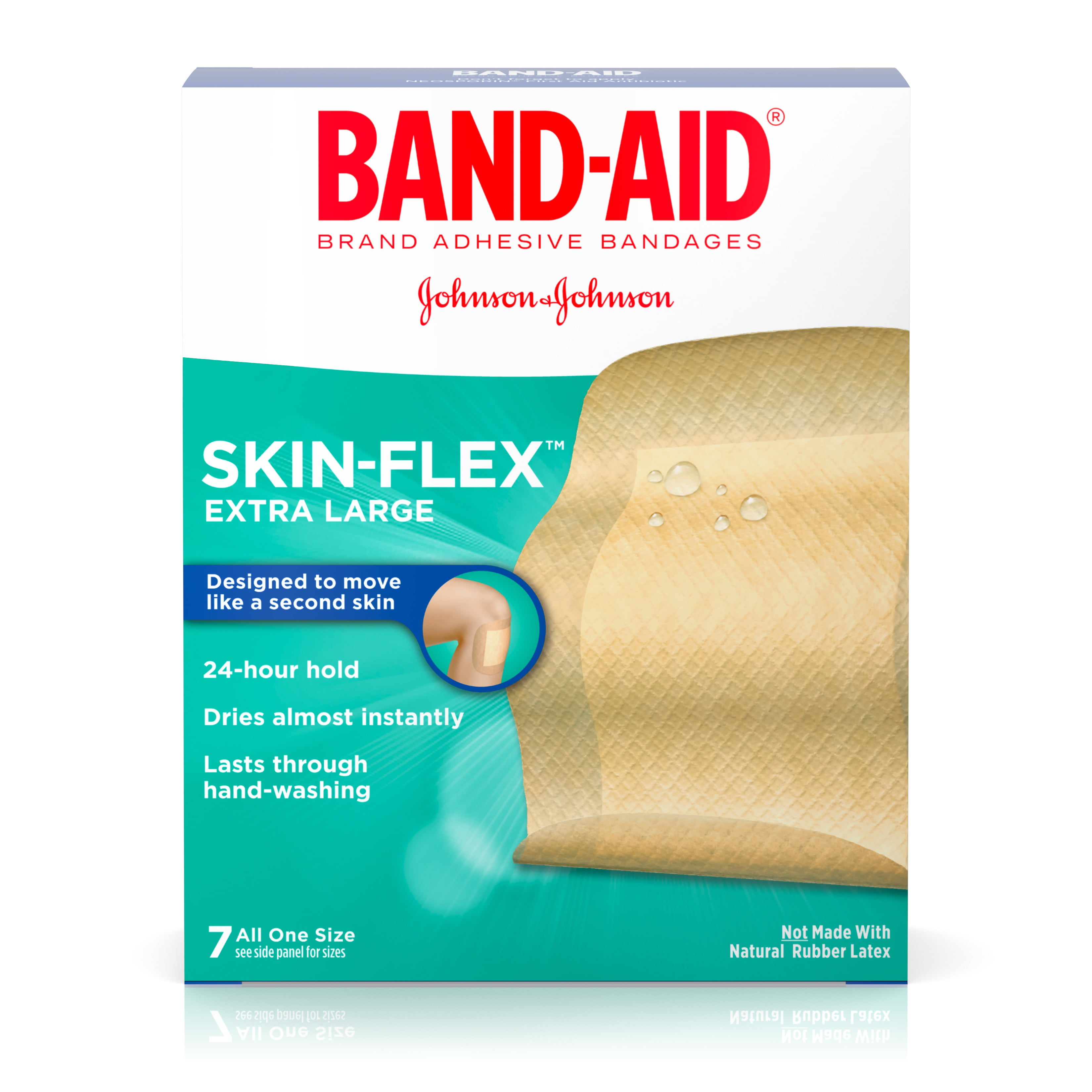 Band-Aid Brand Skin-Flex Adhesive Bandages, Extra Large Size, 7 ct