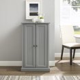 thumbnail image 2 of Freestanding Accent Cabinet - Wood Storage Organizer with Adjustable Shelves - Gray Home Decor, 2 of 6