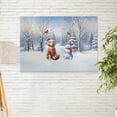 thumbnail image 2 of Hello Winter Golden Retriever Football Snowman Welcome Snowy Morning Horizontal Matte Canvas Poster Goldens Dog Lover Gifts Idea Wall Art Home Decor - 01012, 2 of 5