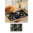 thumbnail image 5 of Cafe Coffee Cup Retro Brown Placemats Set of 4,Wipeable Washable Table Mats for Dining Tables,Graffiti Letter Back Place Mats for Kitchen Event Party Tabletop Decor, 5 of 7