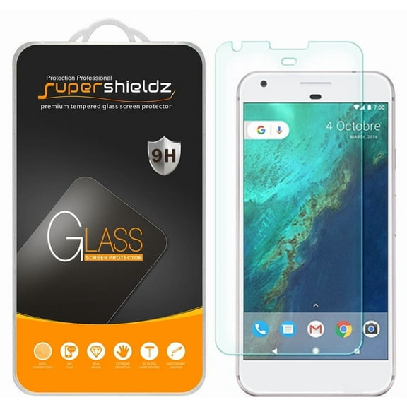 [1-Pack] Supershieldz for Google Pixel Tempered Glass Screen Protector, Anti-Scratch, Anti-Fingerprint, Bubble Free