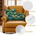 thumbnail image 3 of 2 Pack Outdoor Waterproof Throw Pillow Covers,Summer Tropical Leaves Monstera Decorative Square Patio Pillowcases for Chair Couch Sofa 16x16in, 3 of 9