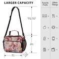 thumbnail image 3 of Soft Pink Bows Insulated Lunch Bag Portable Cooler Bag Mommy Bag Large Capacity 6L, 3 of 9