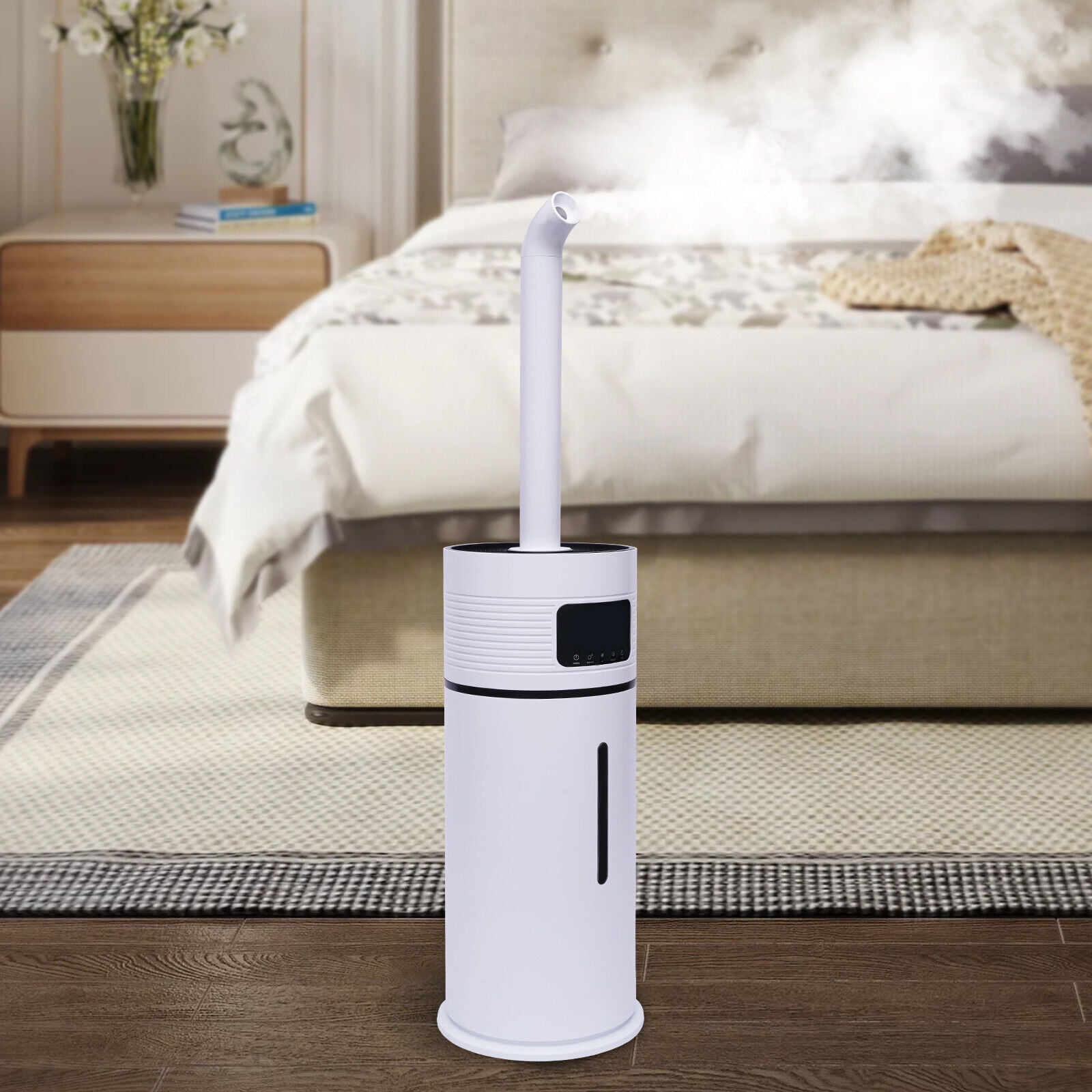 Miumaeov 15L /3.96Gal Ultrasonic Large Capacity Floor Standing Top Fill Humidifier, 110V White Humidifier with Remote Control and Timing Function Miumaeov 15L /3.96Gal Ultrasonic Large Capacity Floor Standing Top Fill Humidifier, 110V White Humidifier with Remote Control and Timing Function