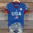 thumbnail image 6 of MEICHEN Women's 250Th Anniversary Print V Neck T Shirt 250Th Anniversary Tshirt Patriotic Tee, 6 of 7