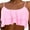 Pink, variant on Women'S Tankini Swimsuits Fashion Solid Color Sexy Crop Double Swimsuit Top 1 Hot Pink Womens Bikini Swimsuits