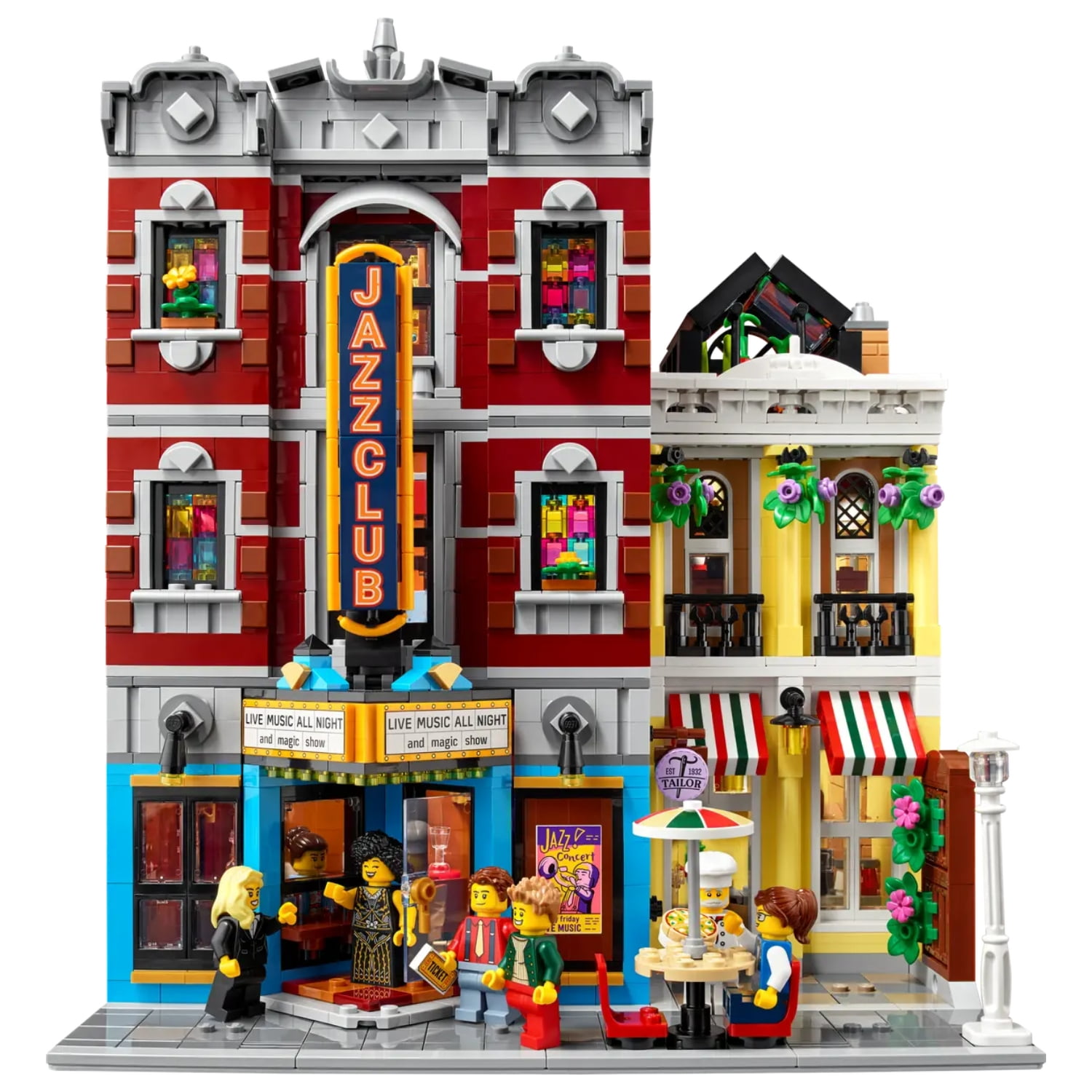 LEGO 10312 Jazz Club Building Kit, 2899 Pieces, 8 Minifigures, Age