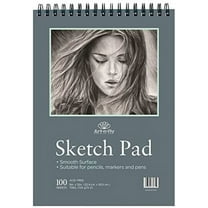 Art-n-Fly Premium Artists Sketchbook 9x12 - Spiral Bound, 100 Sheets, 70lb Acid-Free Paper